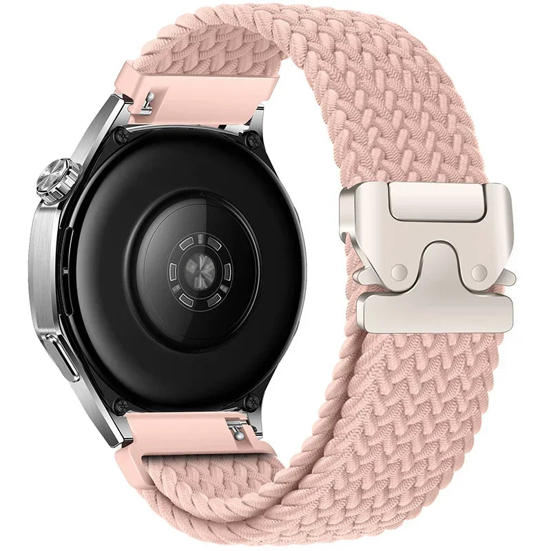 Braided Nylon Clasp Band for Polar – Light Pink