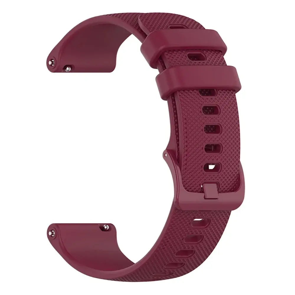Amazfit Textured Silicone Band with Color and Buckle Options — Wine Red / Matching Buckle