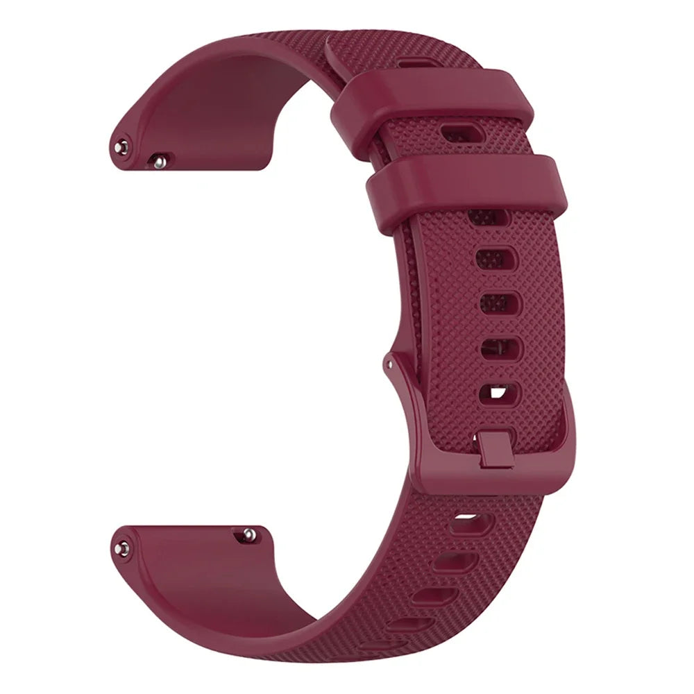 OnePlus Smartwatch Silicone Band Strap Sport Replacement Bracelet in burgundy color, designed for comfort and adaptability.