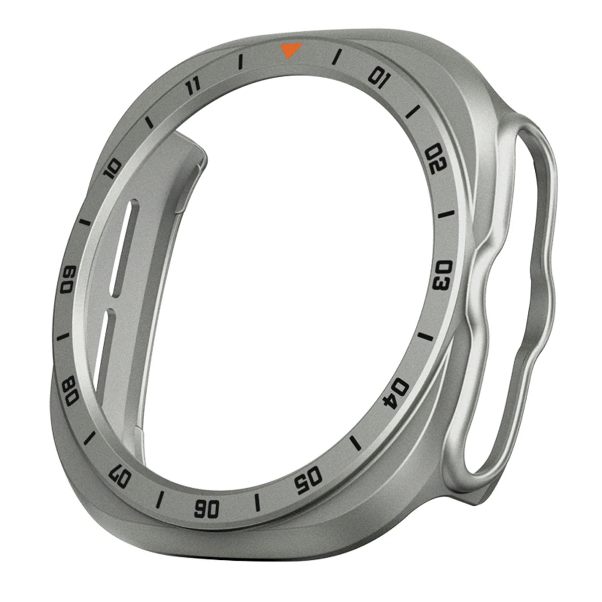 Samsung Galaxy PC Hollow Watch Band - Ultra/Ultra2 Glass Case in silver color, designed for Galaxy Watch Ultra 2.