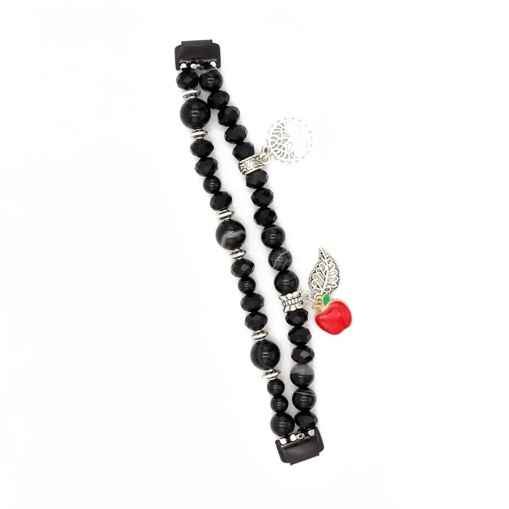 Fitbit Inspire 3 Double-Strand Beaded Charm Band - Black