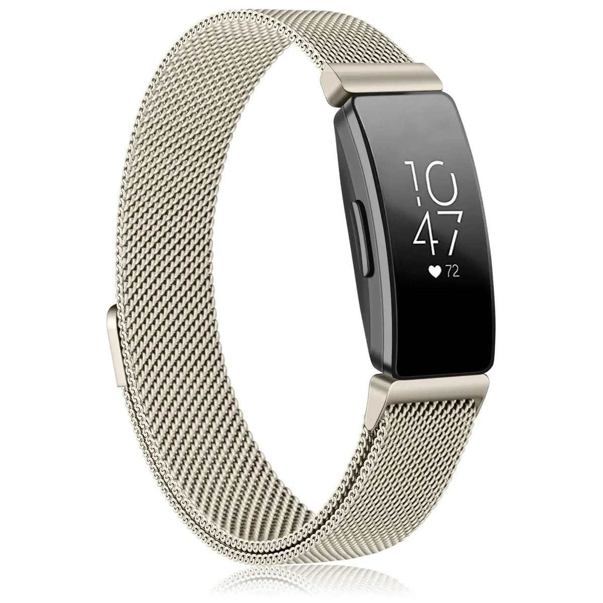 Fitbit Inspire 1/2/HR Magnetic Steel Mesh Band - Champagne Gold