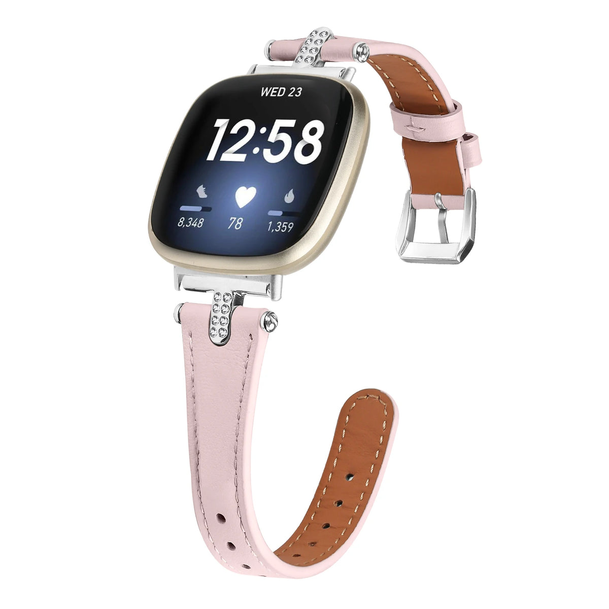 Fitbit Versa 4, Versa 3, Sense 2 and Sense Tapered Band, Sparkly Links