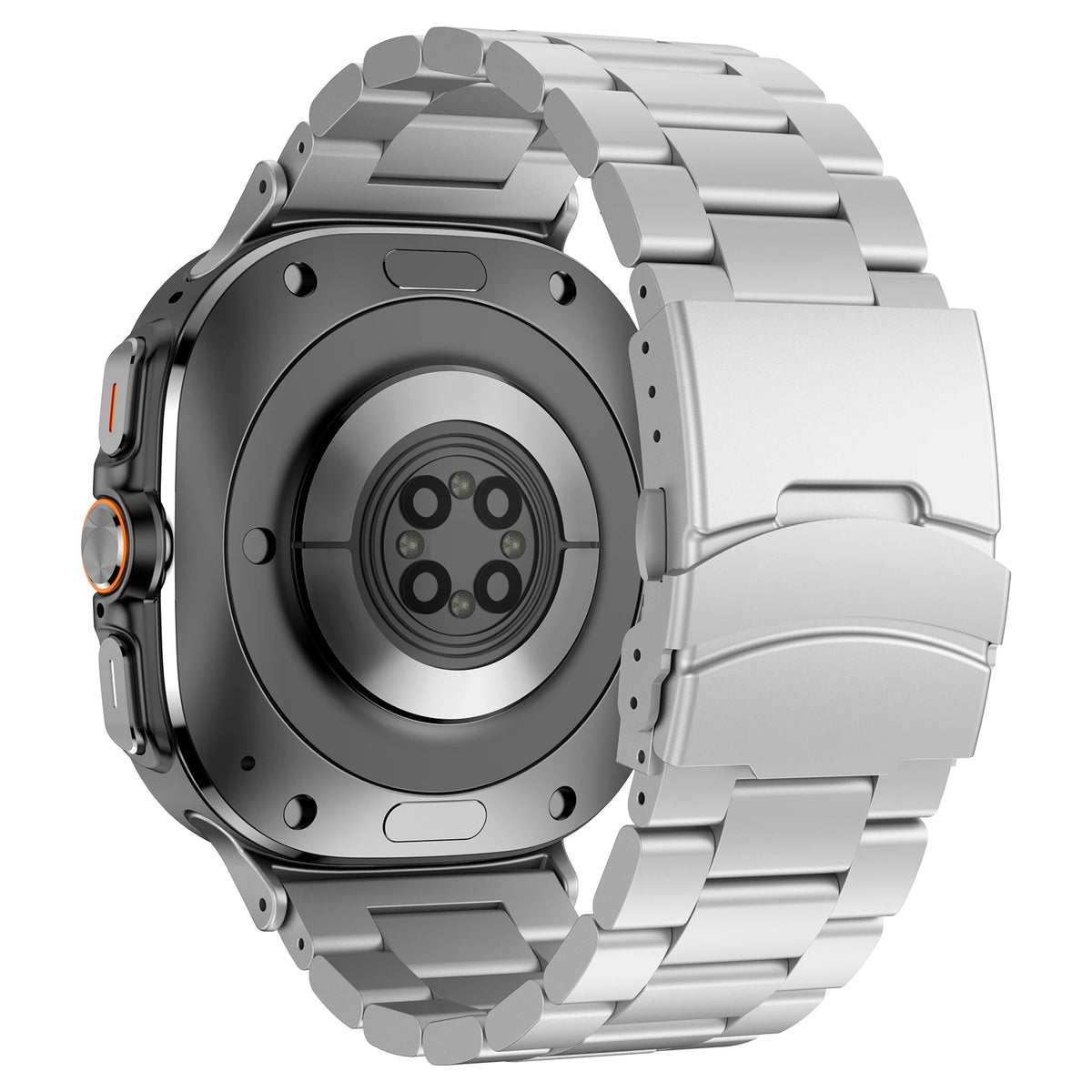 Samsung Galaxy Stainless Steel Link Watch Band - Ultra/Ultra2 in silver with sleek design for 47mm models.