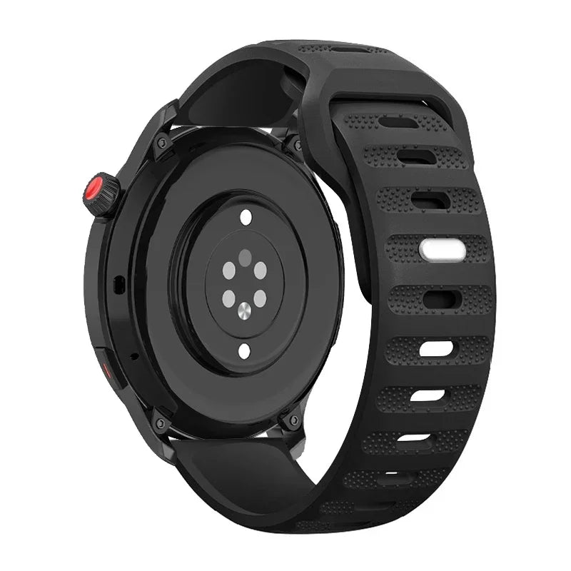 Textured Pin-and-Tuck Silicone Band for Motorola Moto — Black