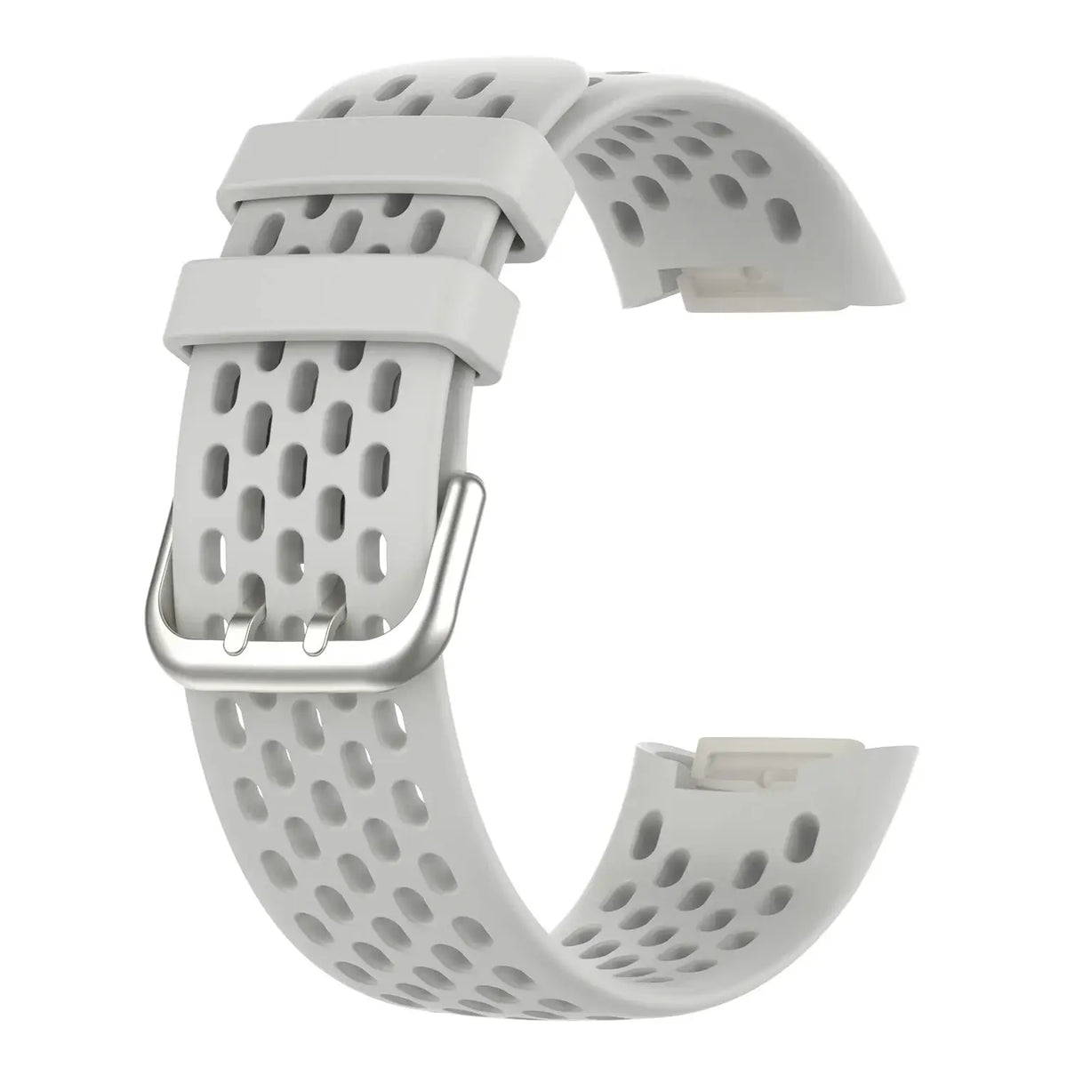 Fitbit Charge 5 & 6 Perforated Silicone Band in Light Gray