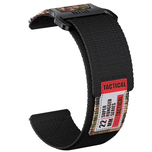 COROS Tactical Nylon Sport Loop Watch Band - Black / Camo