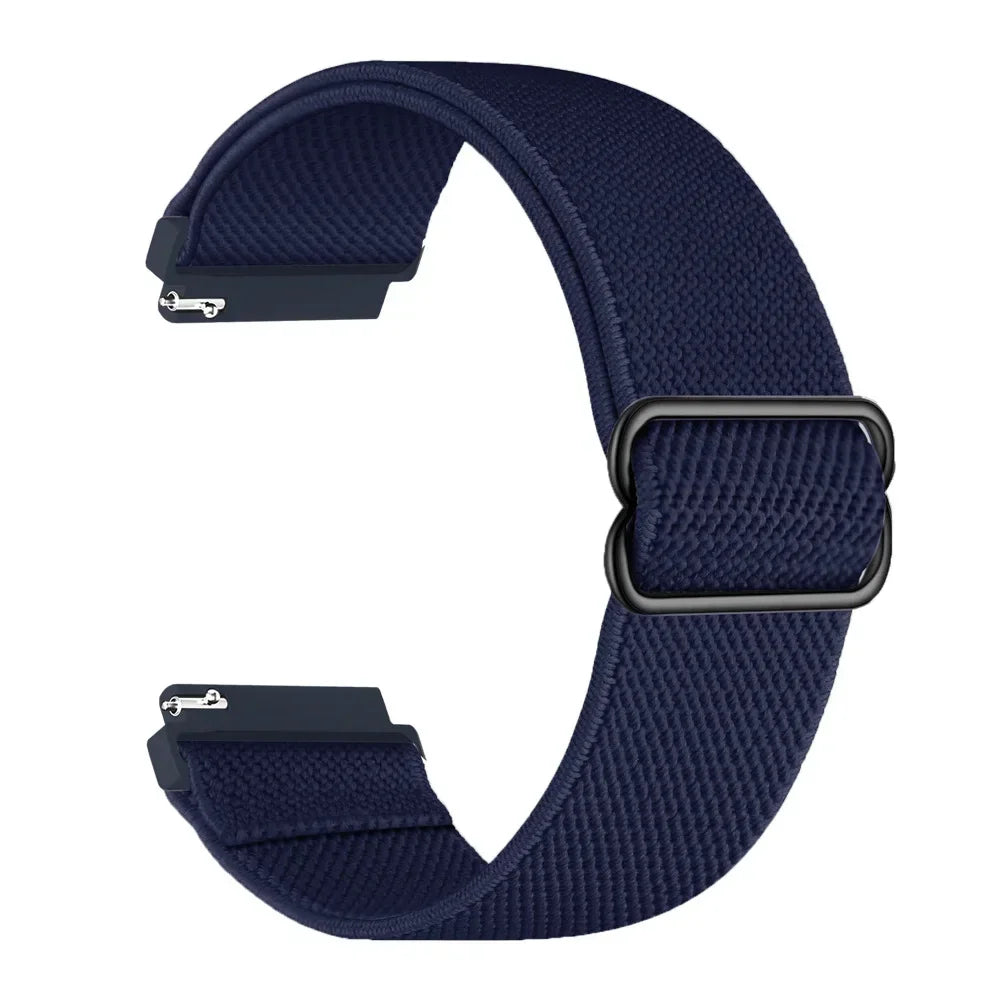 OnePlus Smartwatch Nylon Loop Band - Breathable Sport Strap Replacement in navy blue fabric design.