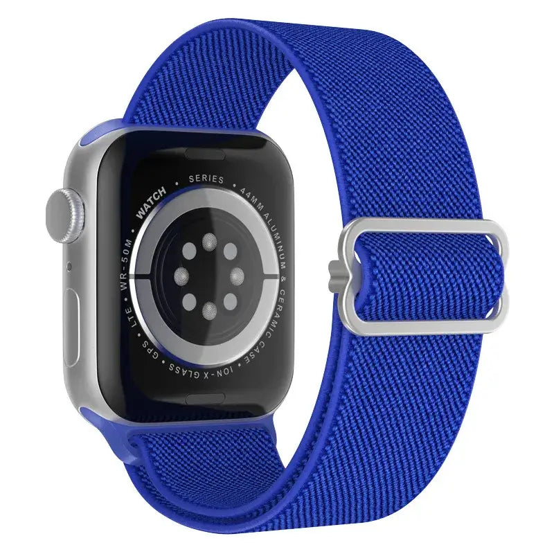 Royal Blue adjustable stretch nylon Apple Watch band