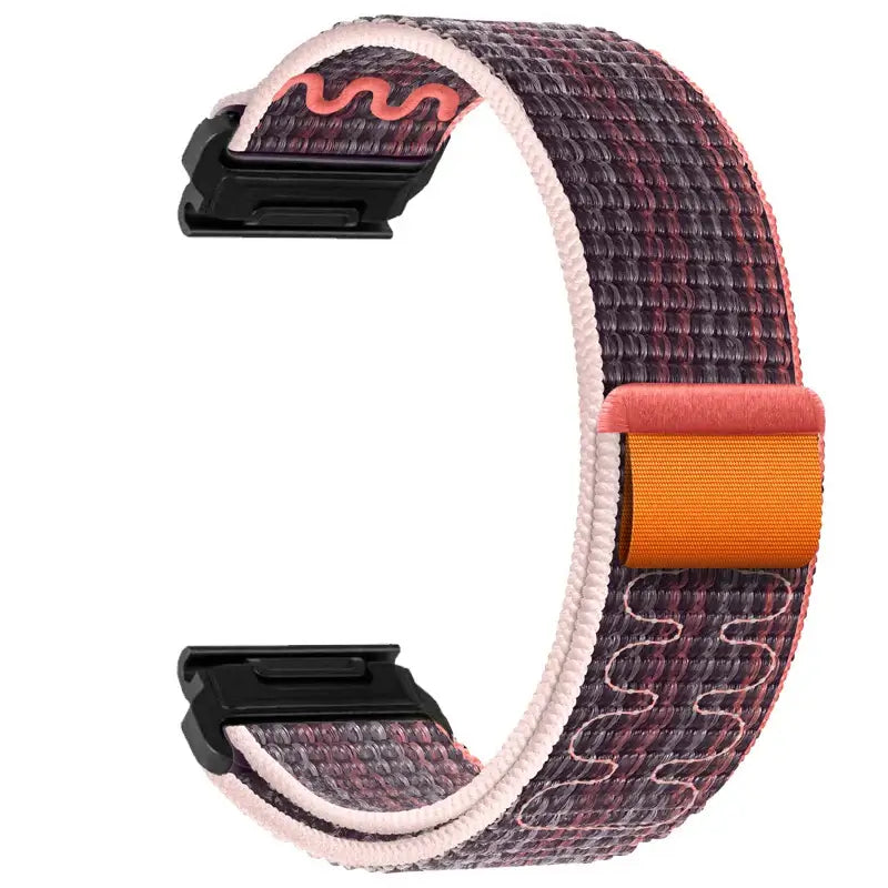 Garmin QuickFit Nylon Hook-and-Loop Band in Plum / Pink / Orange