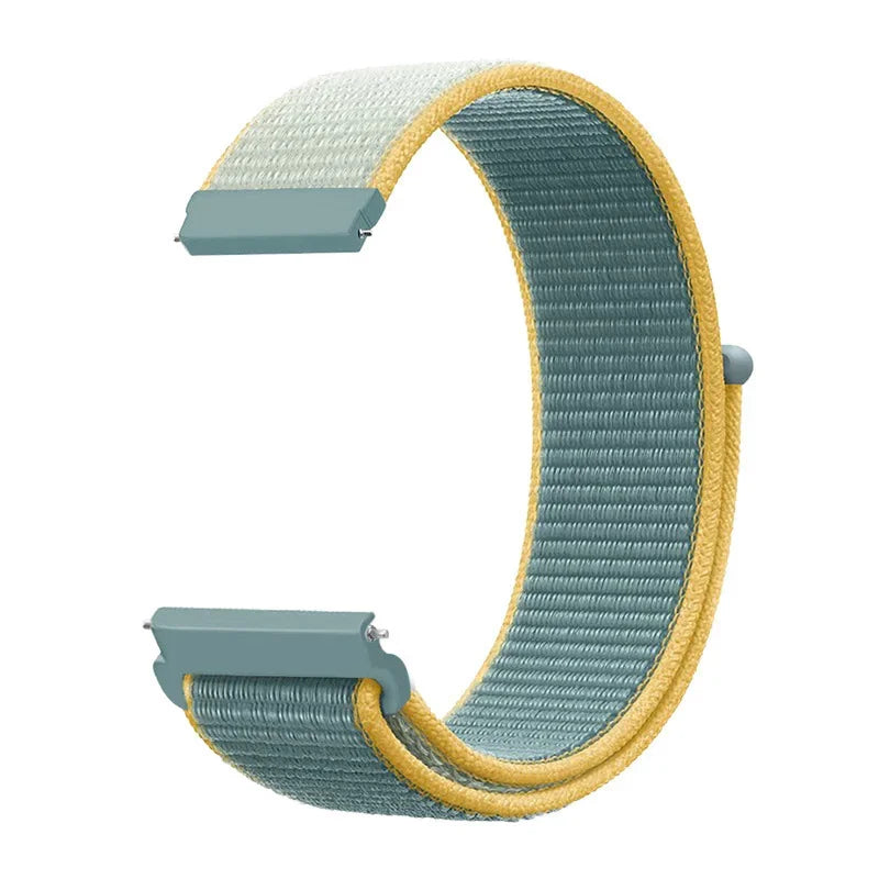 Polar Adjustable Nylon Sport Loop Band – Aqua / Yellow Edge