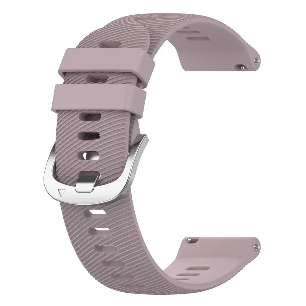 Amazfit Textured Silicone Sport Band in Solid and Two-Tone Colors — Dusty Purple / Silver Buckle