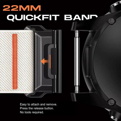 Garmin QuickFit 22/26mm Woven Nylon Band with S-Buckle — band detail
