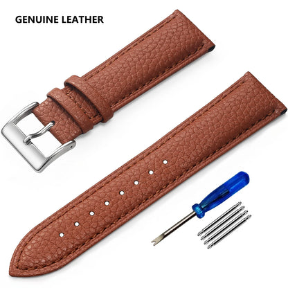 Garmin Grained Leather Band in Tan with Silver Buckle
