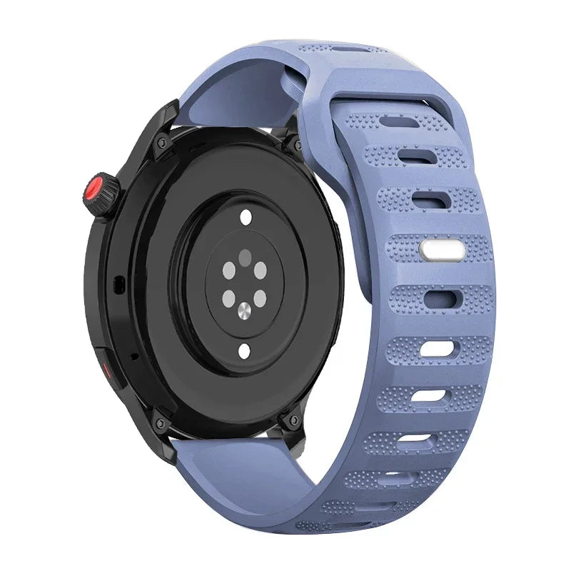 Textured Pin-and-Tuck Silicone Band for Motorola Moto — Periwinkle Blue