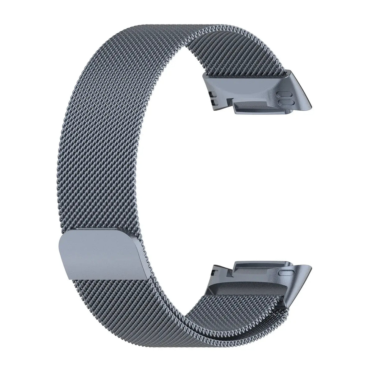 Fitbit Charge 5 & 6 Magnetic Milanese Mesh Band in Gunmetal