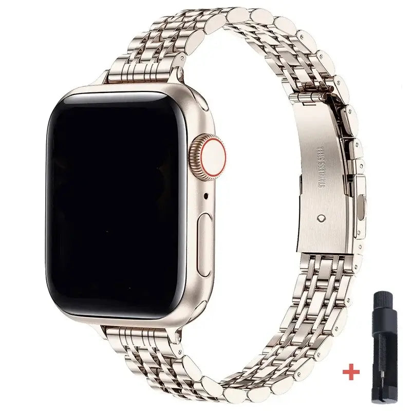 Starlight slim multi-link stainless steel Apple Watch bracelet