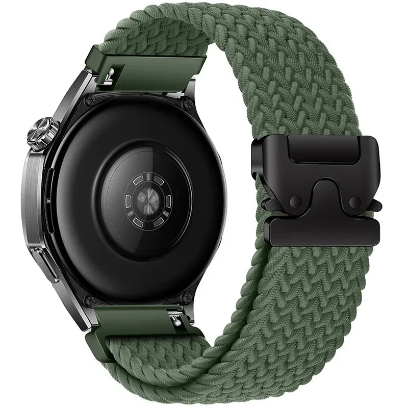 Braided Nylon Clasp Band for Polar – Olive Green