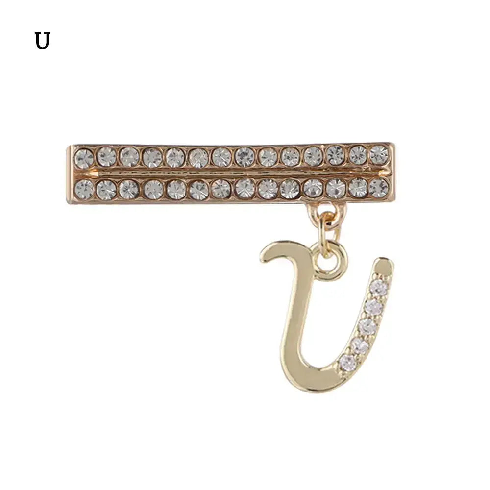 Decorative letter "U" charm for Apple Watch band with rhinestones, adding luxury and style to your smartwatch.