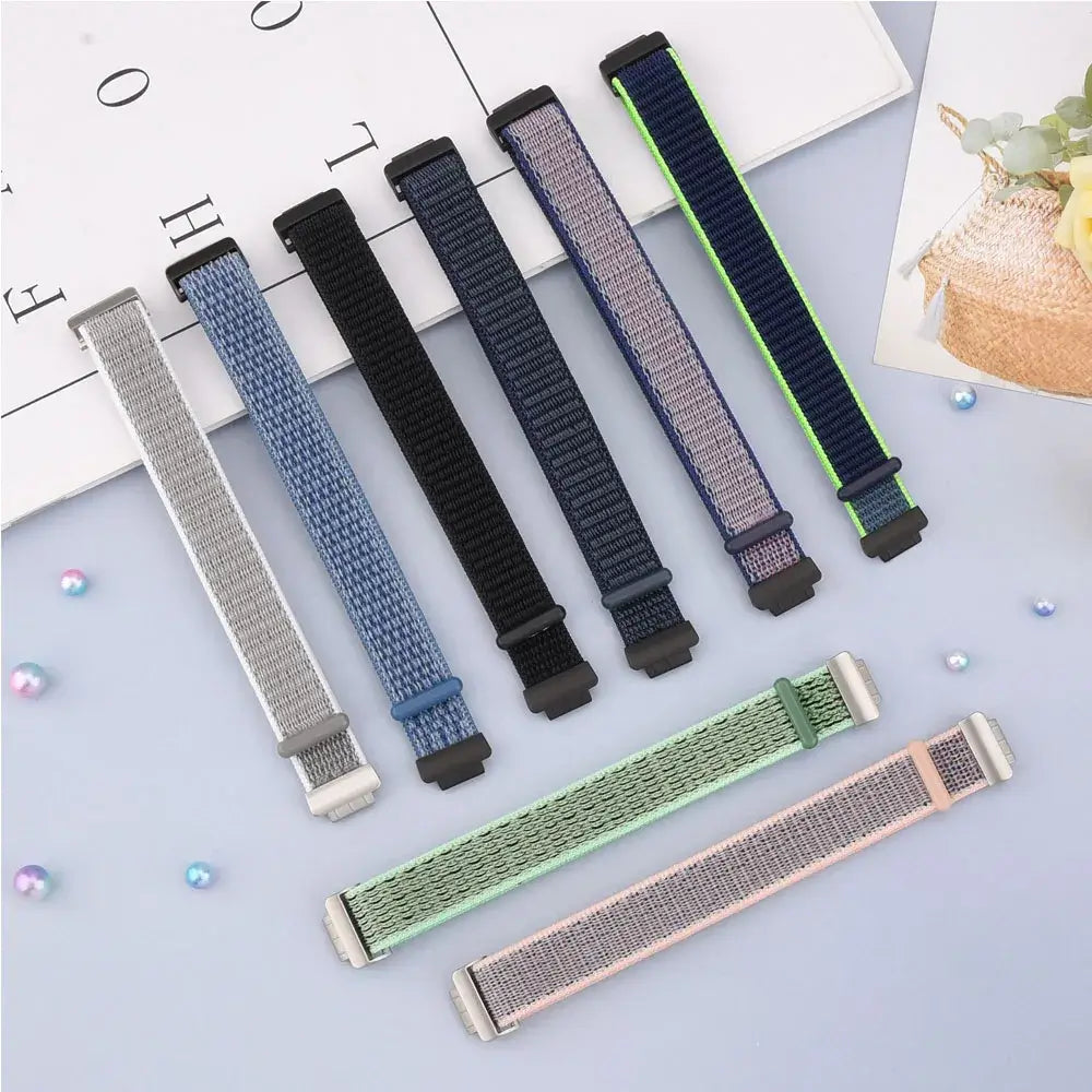 Fitbit Inspire 1/2/HR Nylon Hook-and-Loop Band - Woven straps laid flat
