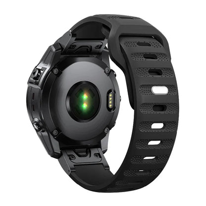 Black Garmin QuickFit 22/26mm Lightweight Soft Silicone Band