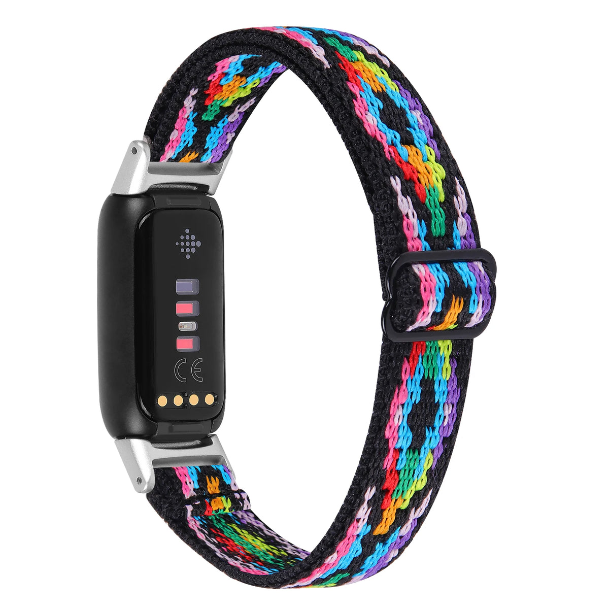 Fitbit Luxe Adjustable Stretch Nylon Band - Multicolor Blocks