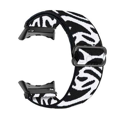 White Zebra Google Pixel Watch 5, 4 and 3 41mm Elastic Nylon Band, 31 Patterns