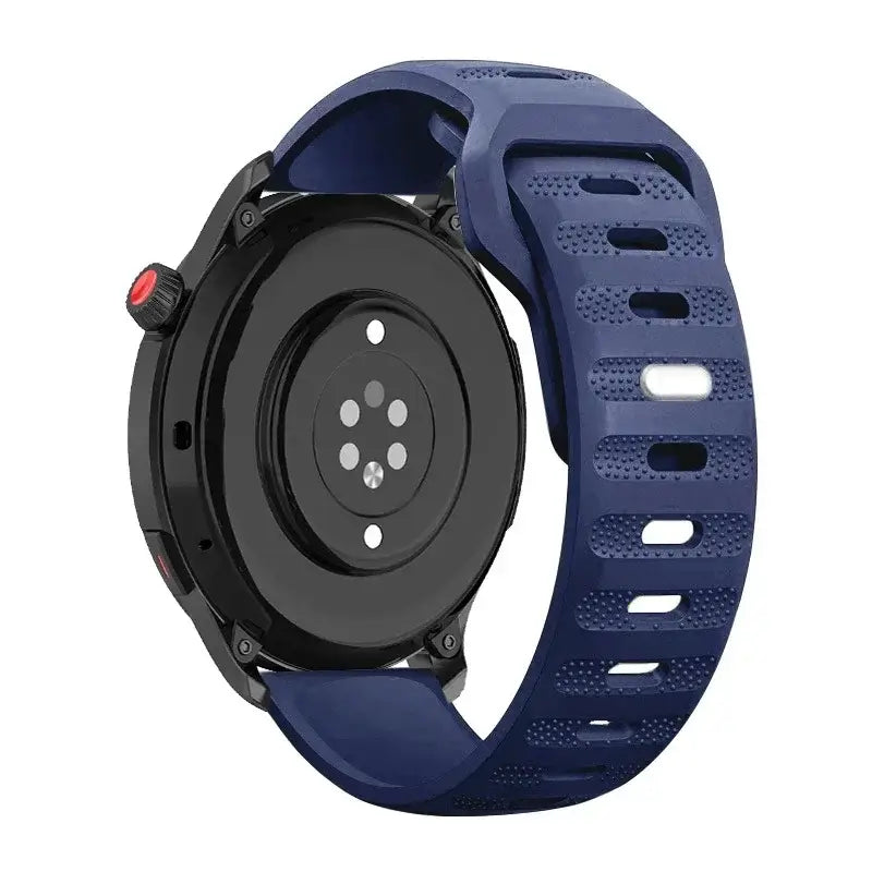 Textured Pin-and-Tuck Silicone Band for Amazfit – Navy Blue