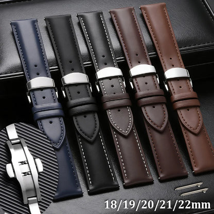 Garmin Leather Butterfly Clasp Band in several colors