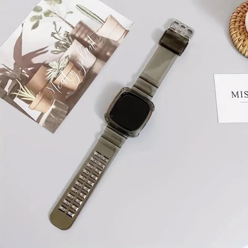 Fitbit Versa 4 and Versa 3 Clear Band with Built-In Case — product detail