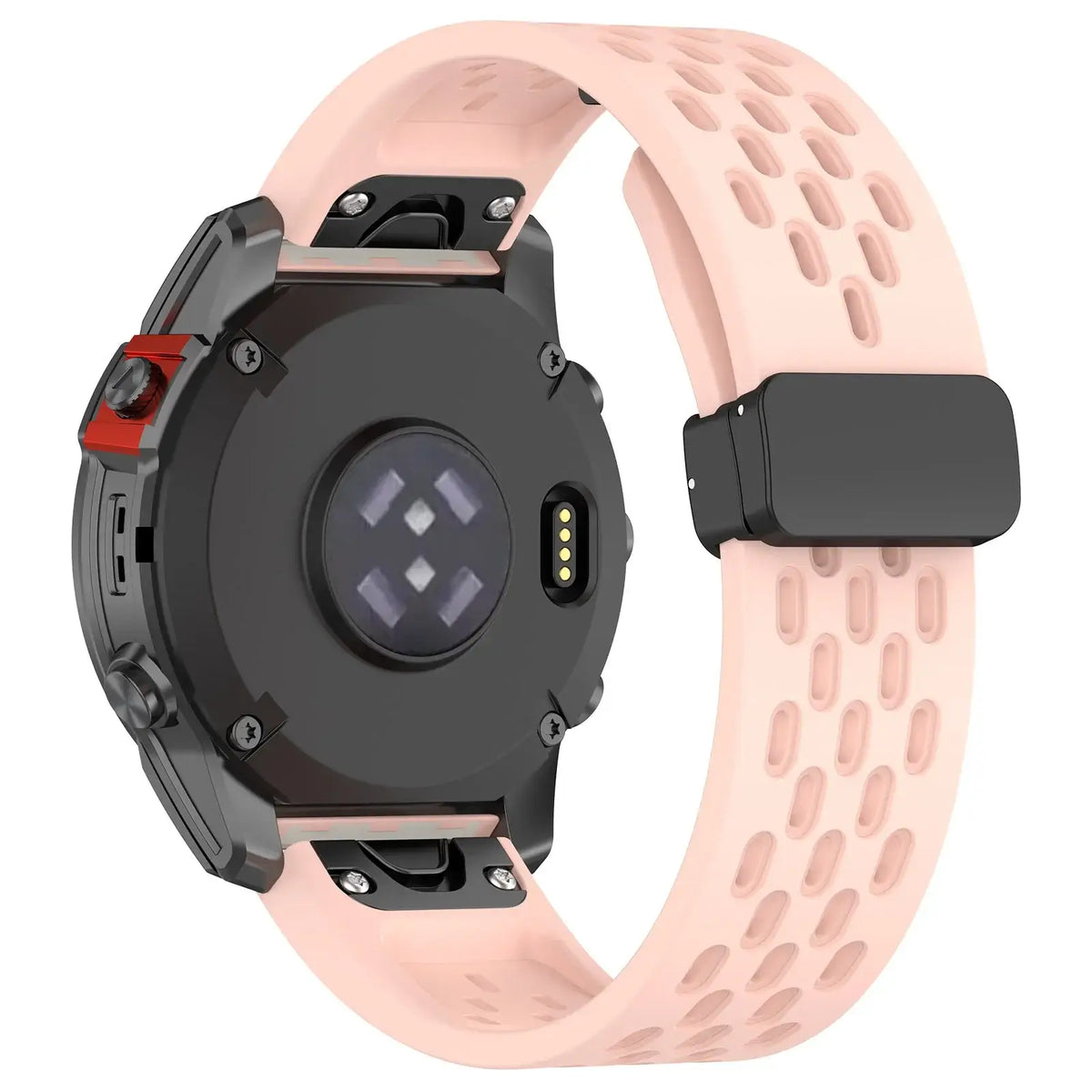 Garmin QuickFit Perforated Silicone Band in Blush Pink