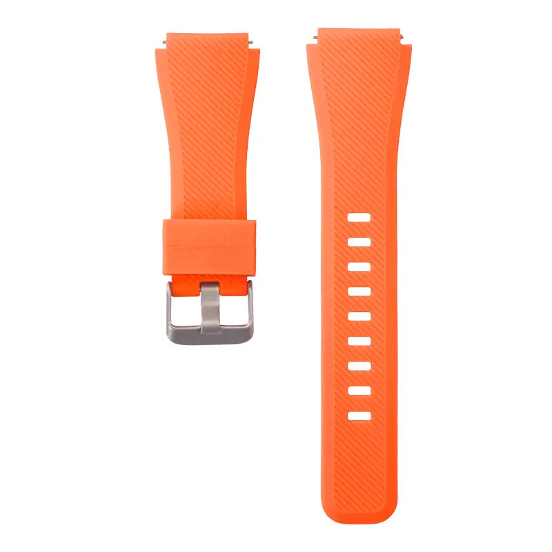 Polar Textured Silicone Band with Wide Keeper – Orange