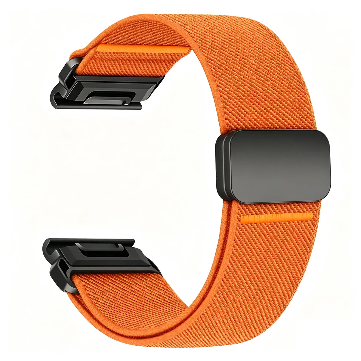 Orange Garmin QuickFit 22/26mm Woven Nylon Band with Magnetic Closure