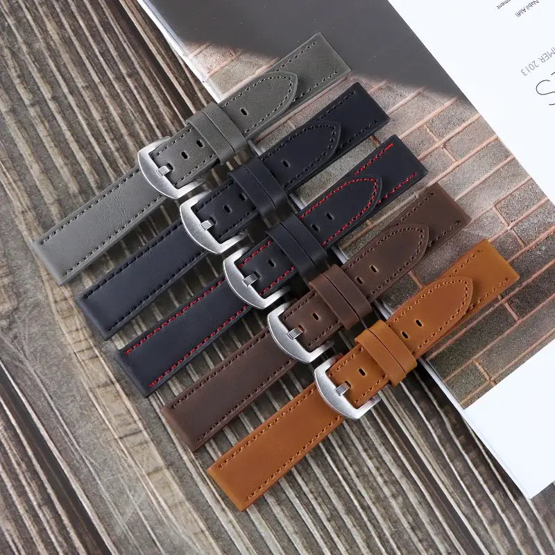 Leather band colors and stitching choices