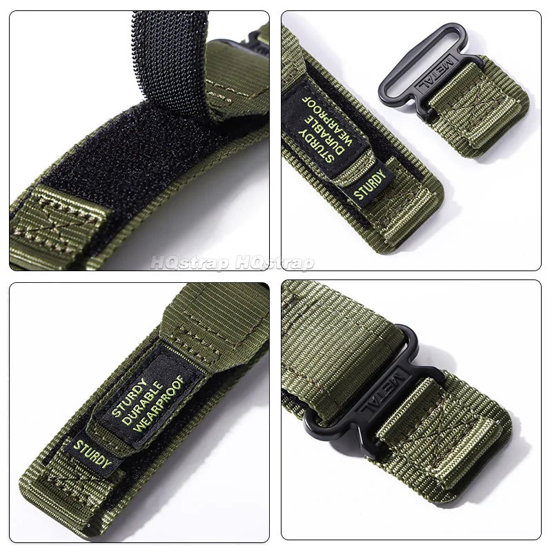 OnePlus Smartwatch Nylon Canvas Sport Band Replacement Wristband showing durable, wearproof strap details and clip.