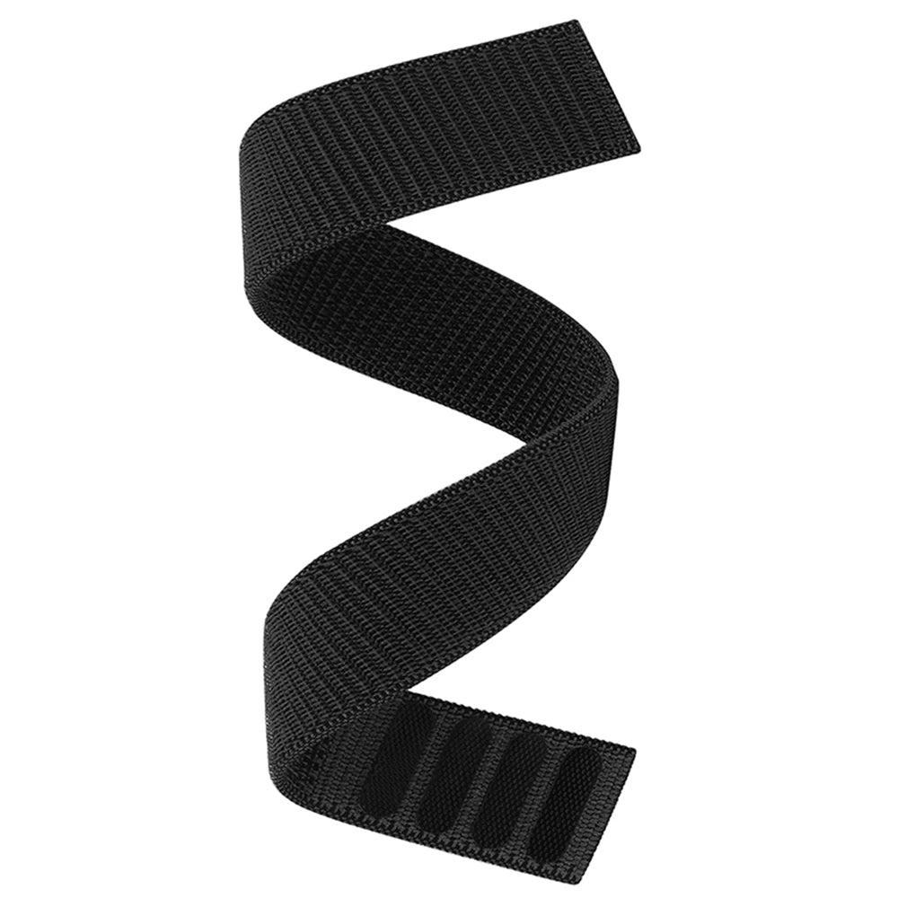 Black Garmin QuickFit 22/26mm Soft Nylon Hook-and-Loop Sport Band