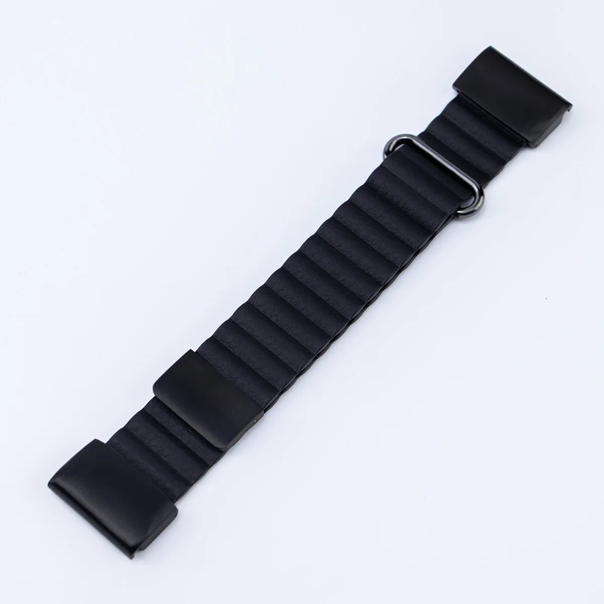 Garmin QuickFit Ribbed Magnetic Leather Band in Black