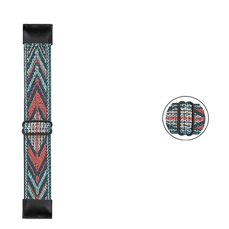 Garmin QuickFit 20/22/26mm Elastic Bohemian Woven Nylon Band — design detail