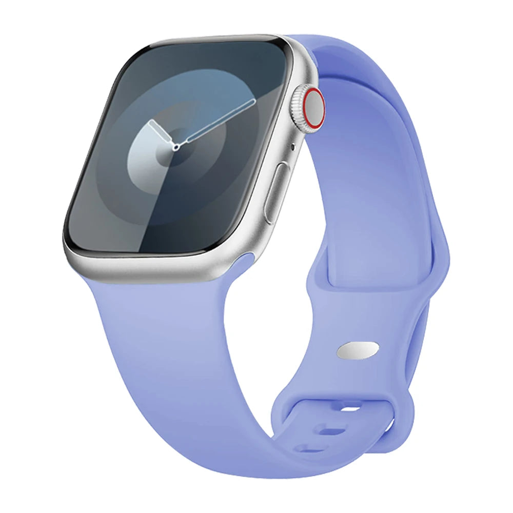 Smooth Silicone Apple Watch Sport Band with Pin Closure in Periwinkle