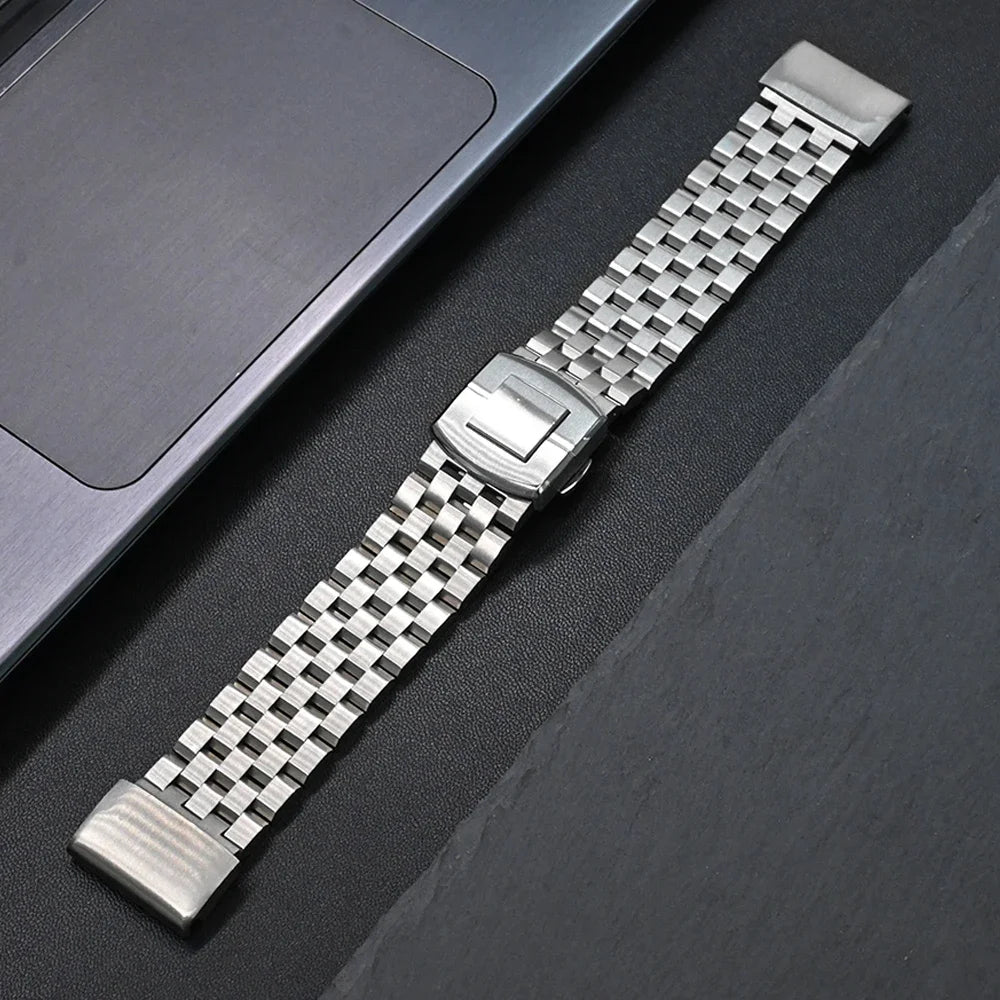 Garmin Stainless Steel Checker-Link Band in Silver