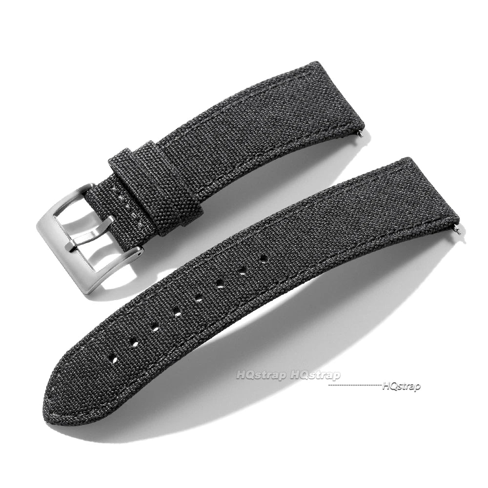 Motorola Moto Sailcloth-Style Nylon Band with Leather Lining — Black