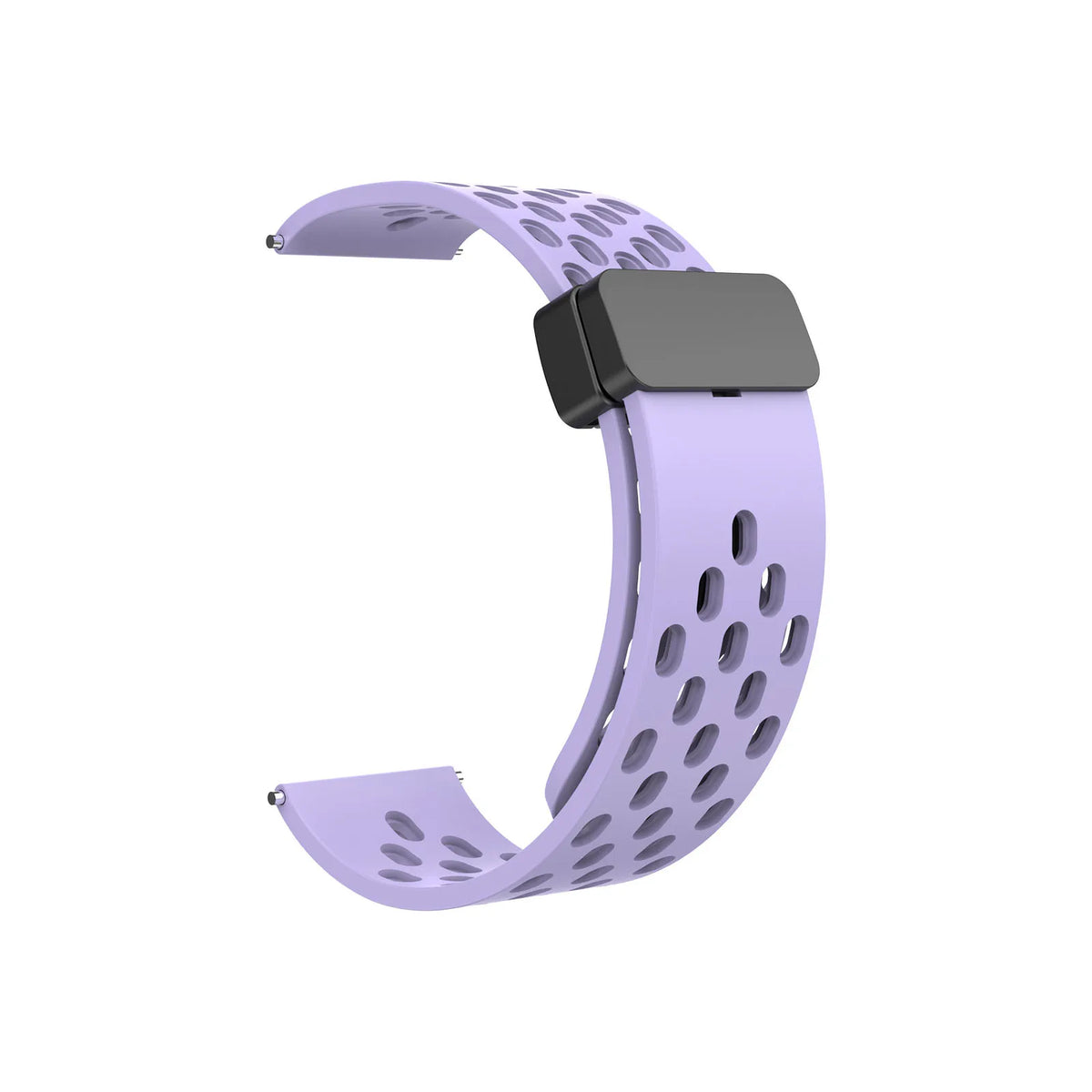 COROS Perforated Silicone Band with Magnetic Clasp – Lavender / Black Clasp