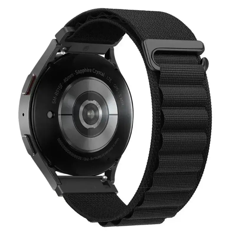 Black nylon loop on watch — BandsCo Straps