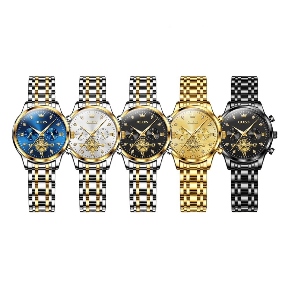 Women's Multifunction Quartz Bracelet Watch — Watch finish and dial color comparison — BandsCo Straps