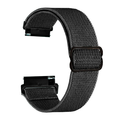 Black Garmin 18/20/22mm Quick Release Elastic Nylon Band