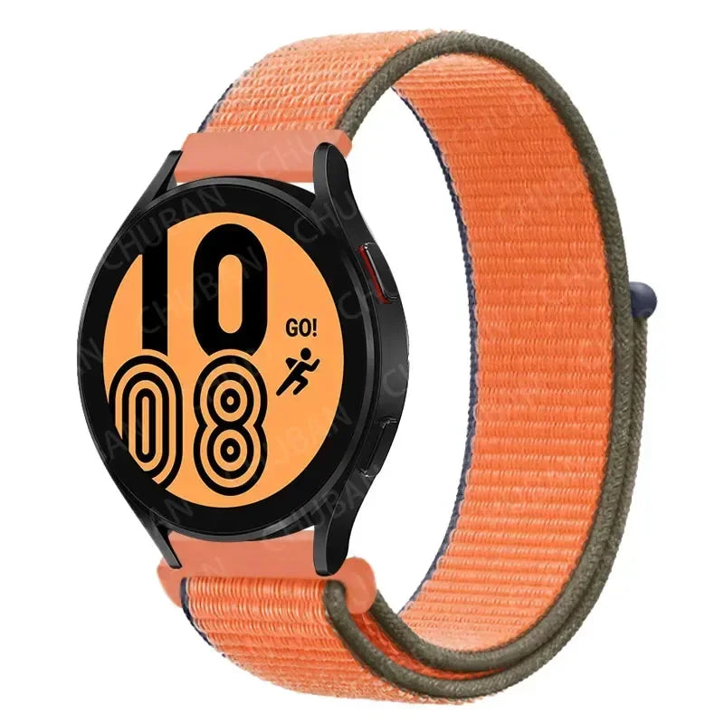 COROS Nylon Sport Loop Watch Band in Solid & Mixed Colors - Orange / Olive