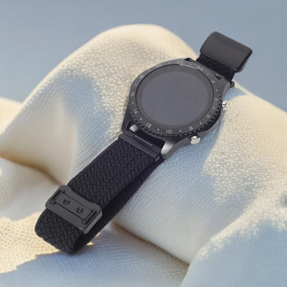 Black Garmin 18/20/22mm Quick Release Braided Nylon Magnetic Band