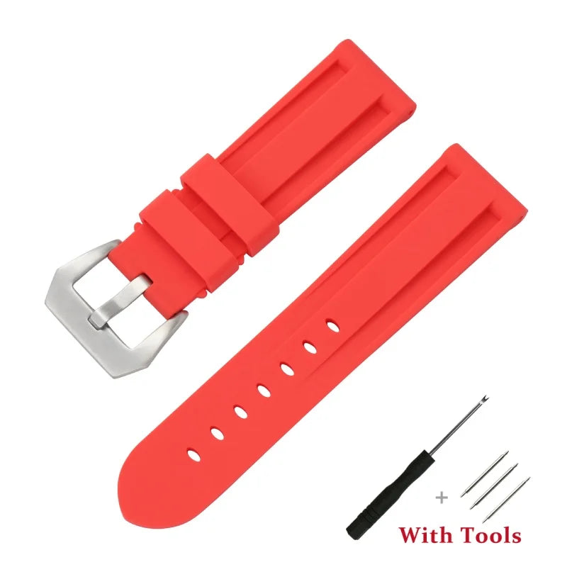 Motorola Moto Silicone Buckle Band in Solid and Camo Colors — Red