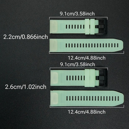 Garmin QuickFit 22/26mm Glow-in-the-Dark Silicone Band — product detail