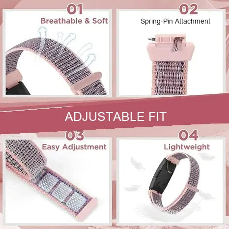 Fitbit Inspire 3, Inspire 2 and Ace 3 Nylon Sport Loop Band — design detail
